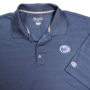 Champion Mens Penn State Nittany Lions Navy Blue Polo Shirt XL CT3012-190